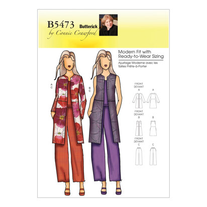 Butterick Misses'/Women's Jacket, Vest and Pants B5473 - Sewing Pattern