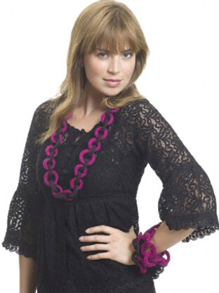 Rings Around Necklace & Bracelets in Caron Simply Soft & Simply Soft Party - Downloadable PDF