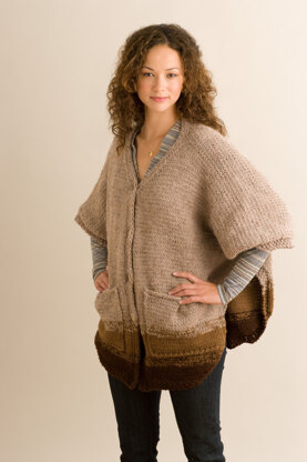 Pleasantville Poncho in Lion Brand Wool-Ease - 90140AD