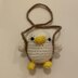 Crochet Duck on a Swing, Car Hanging, Car Charm/Accessory
