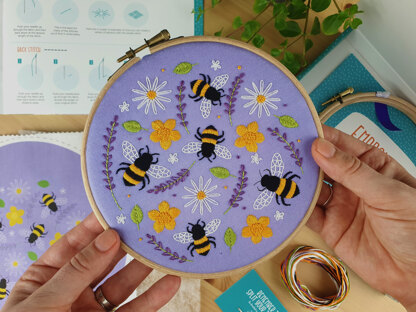 Oh Sew Bootiful Bees and Lavender Embroidery Kit