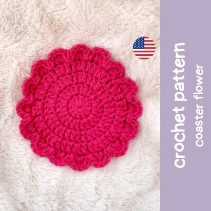 Crochet Pattern Coaster Flower / PDF tutorial in English