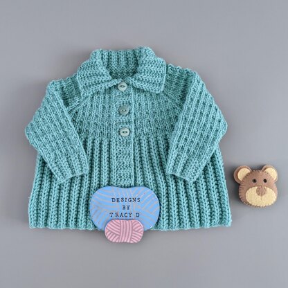Jesse Baby Coat, Hat & Booties Newborn Baby Knitting Pattern