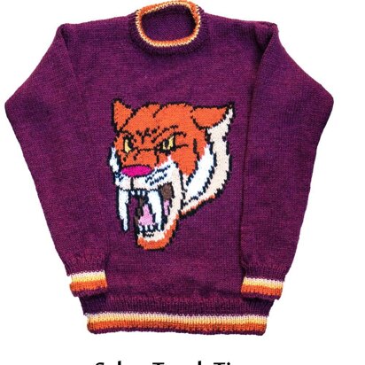 Sabre Toothed Tiger Dinosaur Sweater