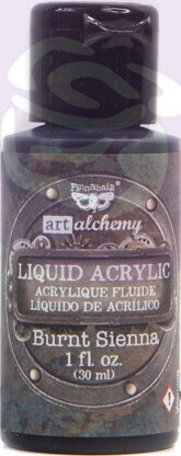 Prima Marketing Finnabair Art Alchemy Liquid Acrylic Paint 1 Fluid Ounce - Burnt Sienna