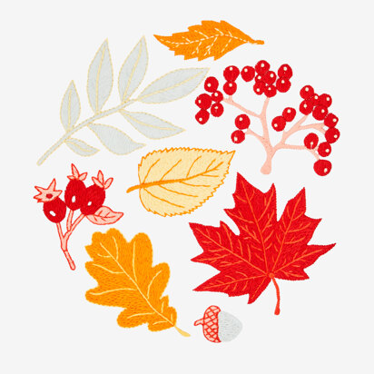 Autumn Leaves in DMC - PAT0711 -  Downloadable PDF