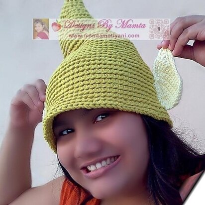 Crochet Tinkerbell Fairy Hat Pattern A Pixie Gnome Elf Cap