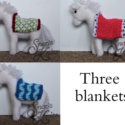 Saddle-Blanket for Horse or Pony Knitting Pattern Snoo's Knits