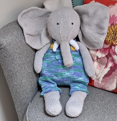 Edmund Elephant Cuddly Knitted Toy