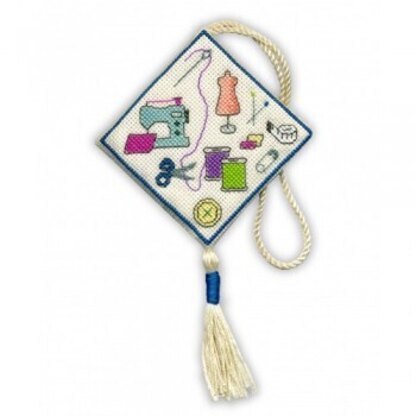 Textile Heritage Sewing Scissor Keep Cross Stitch Kit - 6.5cm x 6.5cm