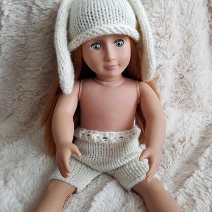 Bunny Beanie & Shorts Set