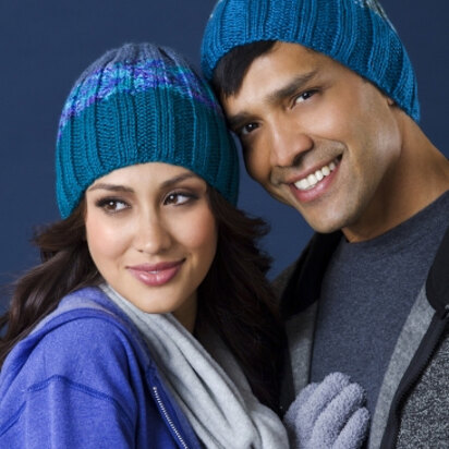 A Good Ribbing His & Hers Hats in Caron Simply Soft, Simply Soft Collection and Simply Soft Paints - Downloadable PDF