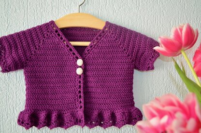 Rosetta baby cardigan