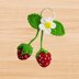 Crochet strawberry keychain pattern