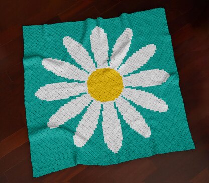 C2C Daisy Blanket Chamomile Graphghan Baby Bed Afghan CROCHET PATTERN Home Decor Afghan