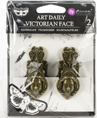 Prima Marketing Prima Art Daily Planner Metal Clips 2/Pkg - Victorian Face