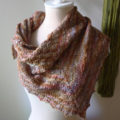 Cheques Shawlette / Kerchief Triangle Scarf