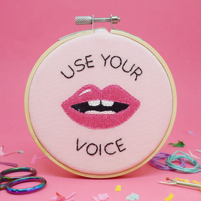 The Make Arcade Use Your Voice Embroidery Kit - 4 Inch