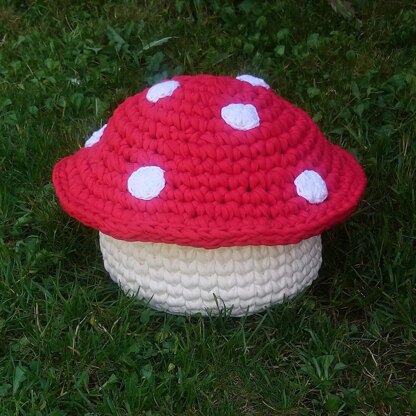 Anchor crochet kit basket: mushroom