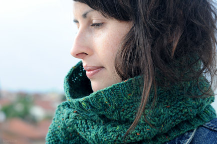 Greenland cable knit cowl #3