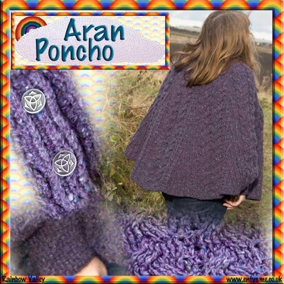 Aran Poncho (English)