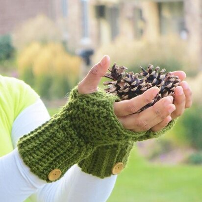 Brooklyn Fingerless Mittens Crochet Pattern