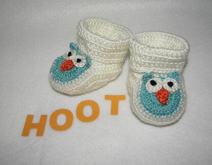 Owl Baby Booties