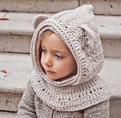 Polar Bear Hooded Cowl