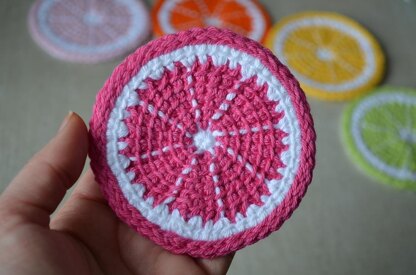 Citrus slice coaster