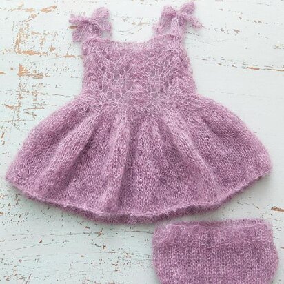 #135 Fairy dress and bloomers set - knitting pattern