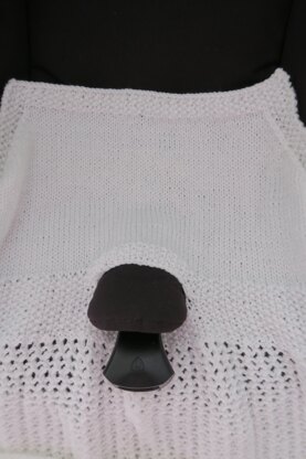 Libby Lace Newborn Baby Car Seat Blanket & Hat