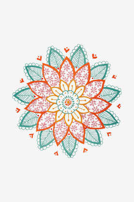 Floral Kaleidoscope in DMC - PAT0452 -  Downloadable PDF