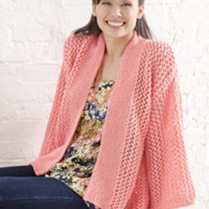 Bright and Breezy Kimono in Caron Simply Soft Collection - Downloadable PDF - knitting pattern