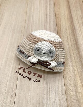 Sloth Beanie for Preemie and Doll Hat by Kittying