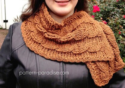 Cable Button Scarf 12-068