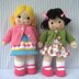 Polly and Kate - Knitted Dolls