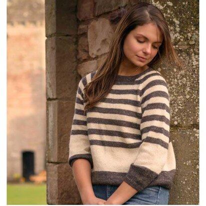 Striped Sweater in The Fibre Co. Meadow - Downloadable PDF