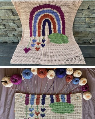 Rainbow Boho Baby Blanket