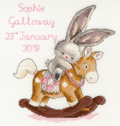 Bothy Threads Rock A Bye Bunny Cross Stitch Kit - 20cm x 22cm