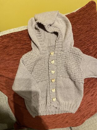 Bear Cub  Hooded Jacket in West Yorkshire Spinners Bo Peep 4 Ply - DBP0015 - Downloadable PDF