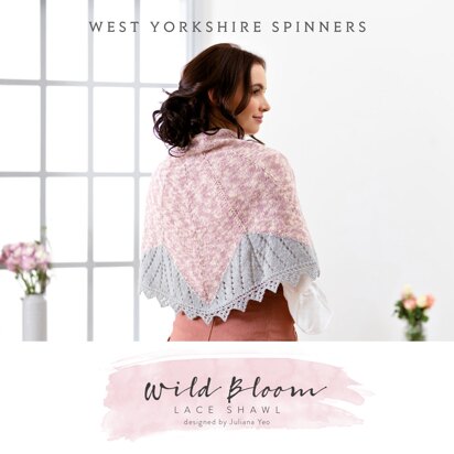 Wild Bloom Lace Shawl in West Yorkshire Spinners Signature 4 Ply - DBP0034 - Downloadable PDF