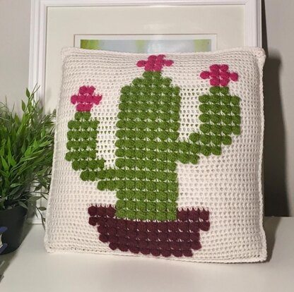 Cactus Bobble Stitch Cushion