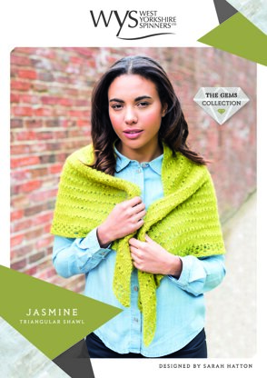 Jasmine Triangular Shawl in West Yorkshire Spinners Wensleydale Gems Hanks - WYS90999 - Downloadable PDF