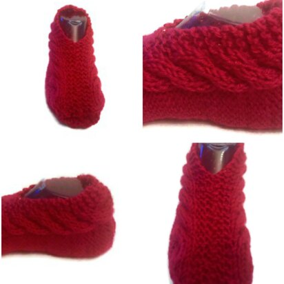 Grace Knit Slippers - knitting pattern
