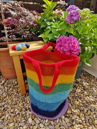 Rainbow Stripes Felted Bag US Terms