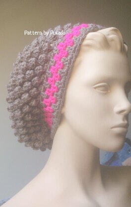 PopCorn stitch Slouch Hat