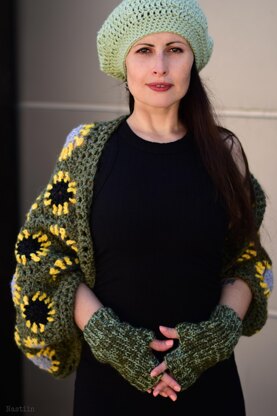Olena crochet slouch hat in 3 sizes