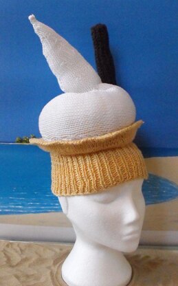 99 ICECREAM BEANIE HAT KNITTING PATTERN - MADMONKEYKNITS