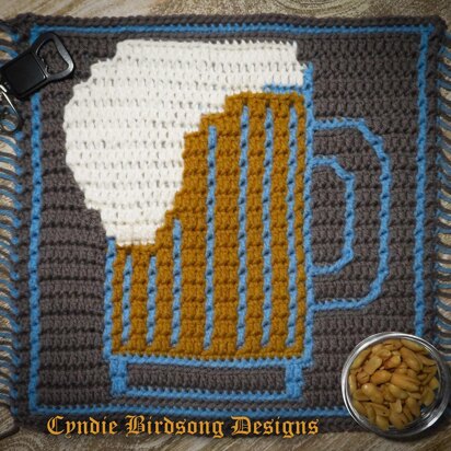 Oktoberfest Beer Stein - overlay mosaic square