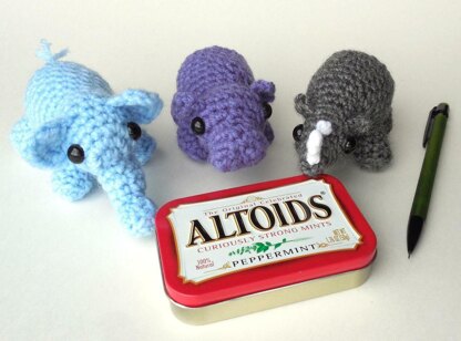 Tiny/Mini Rhino Amigurumi/Plush Toy